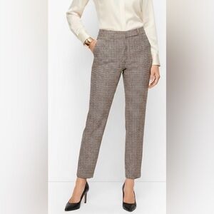 Talbots Women's Black and Tan Checkered Ankle Pants